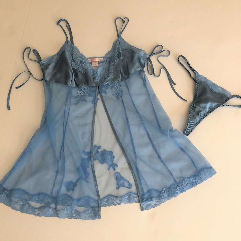 NWOT - VS Vintage Silk/Sheer Lace Lingerie-S
